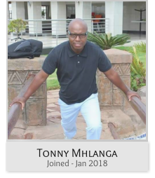 Tonny Mhlanga Joined - Jan 2018
